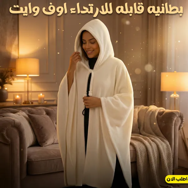 بطانيه قابله للارتداء اوف وايت
